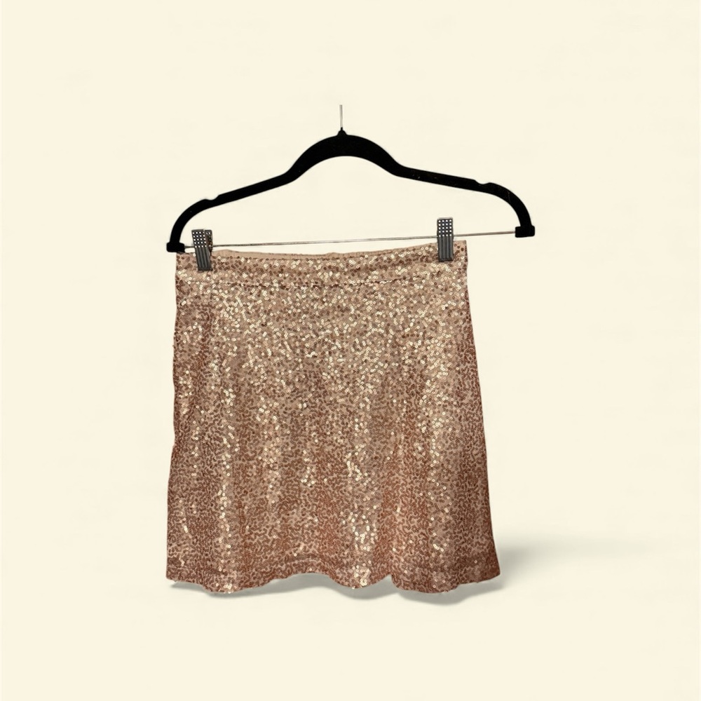 Rose Gold Sequin Women's Skirt